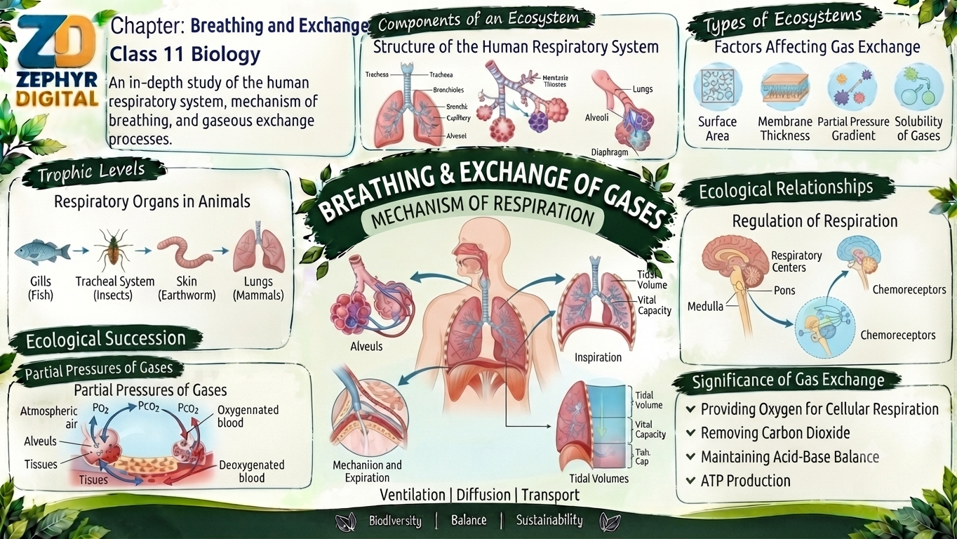 Breathing and Exchange of Gases